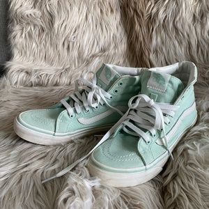Vans Mint Green High Tops Sk8